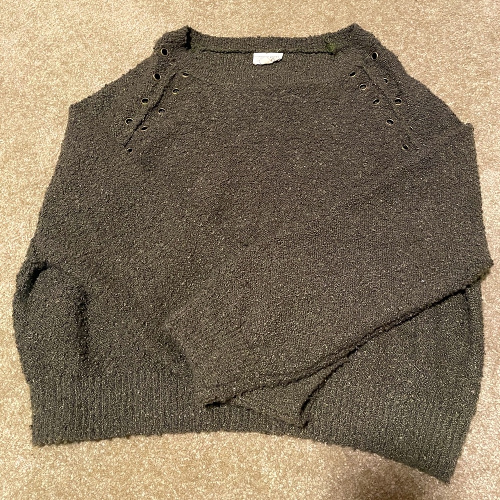 Grommet Detail Sweater Pullover